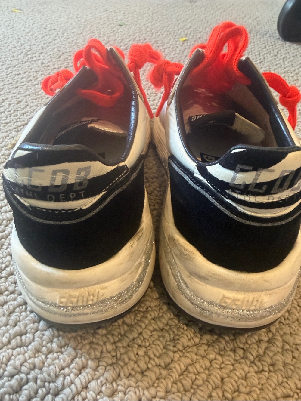 Golden goose Athletic Sneakers with Bright Orange Laces - Picture 3 of 5